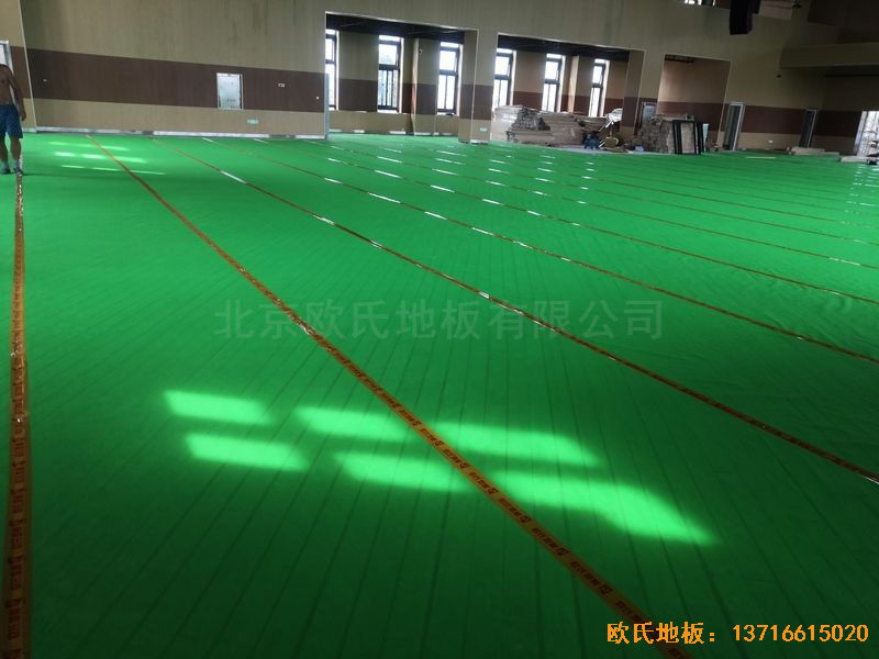 南京埔口区实验小学体育木地板安装案例