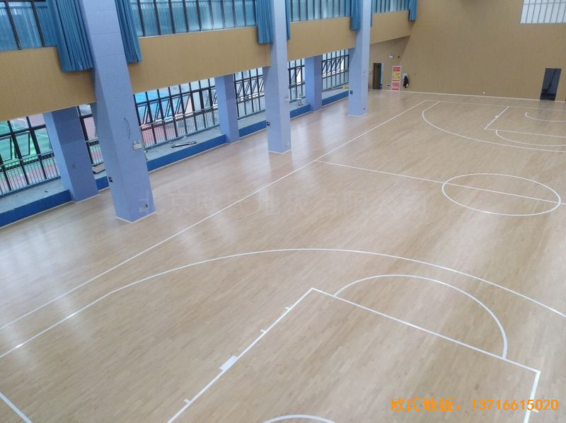 安徽合肥第十一中学体育地板施工案例