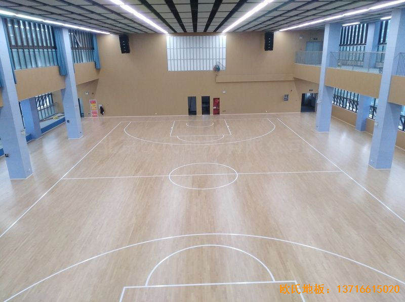 安徽合肥第十一中学体育地板施工案例