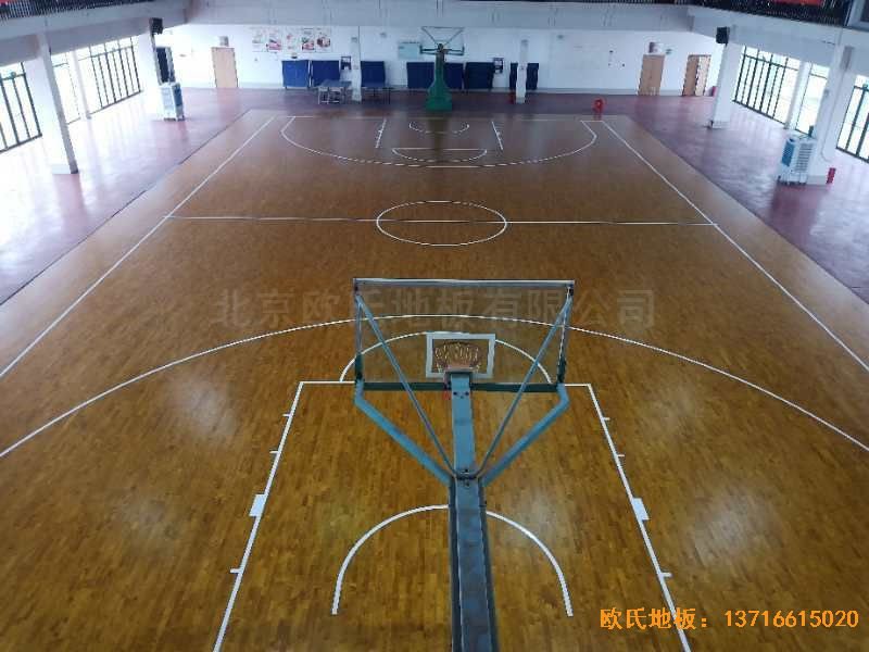 广西来宾市较好的中学体育木地板施工案例