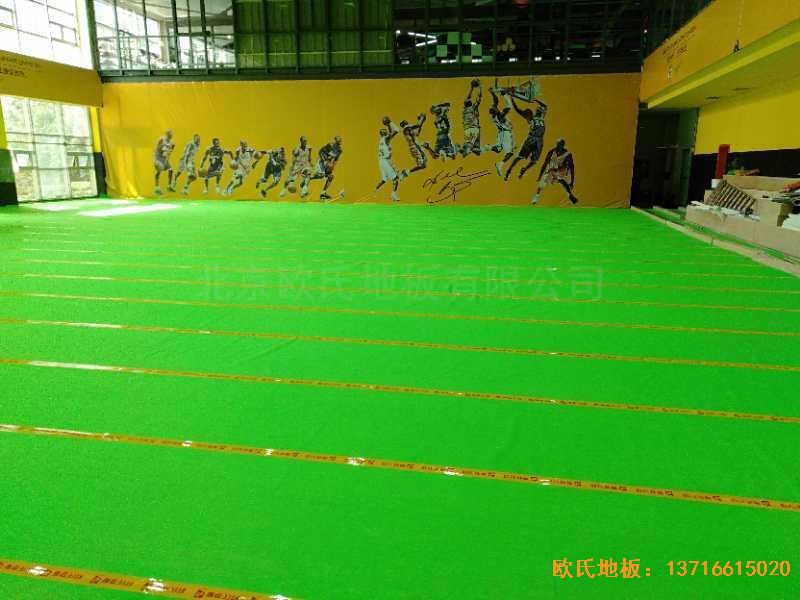 江苏扬州海兰德琼花篮球馆运动地板施工案例