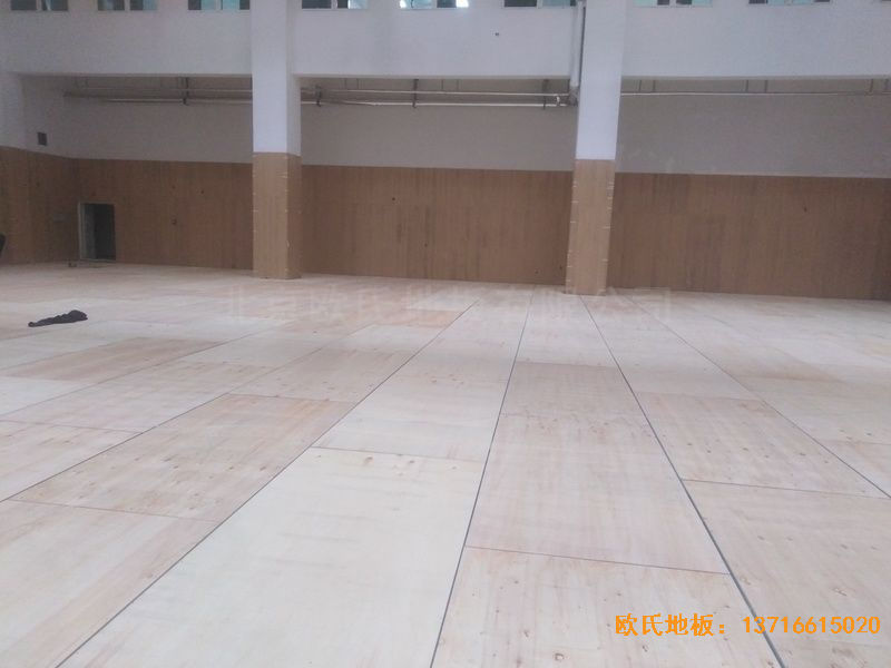 青岛黄岛区滨海街道中心小学运动地板施工案例