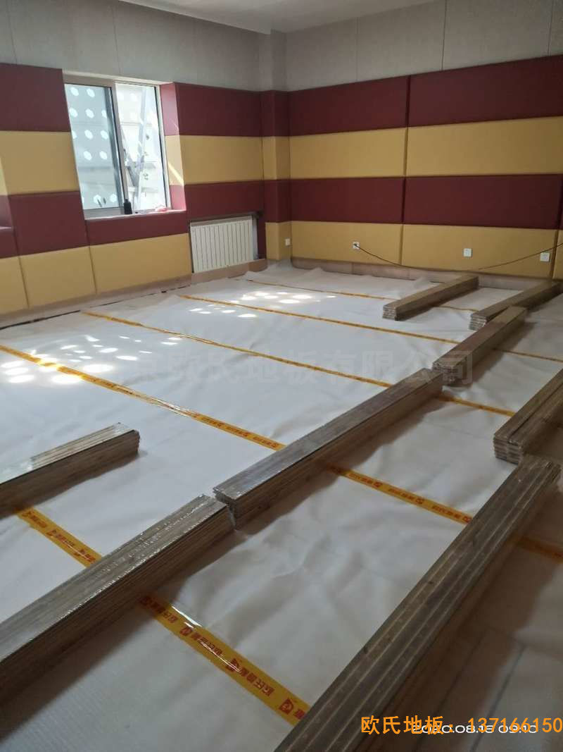 北京中国矿业大学附属中学运动地板安装案例