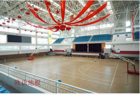 专业羽毛球馆选用A级硬木运动地板