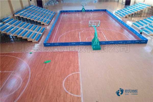 实木体育篮球地板怎么画线1