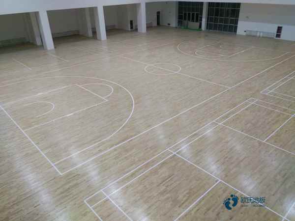 中学篮球场地木地板施工流程1