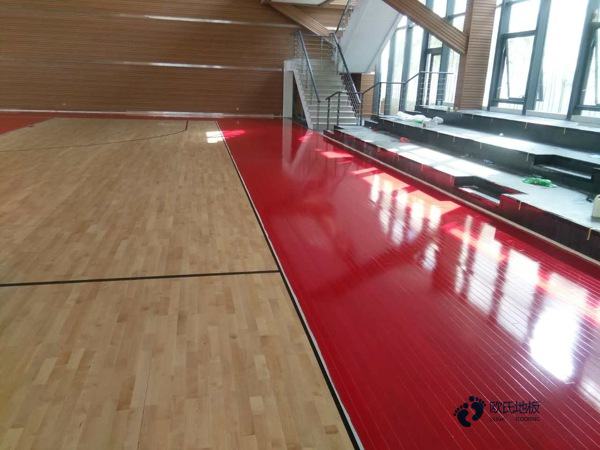 校园体育篮球地板施工流程3